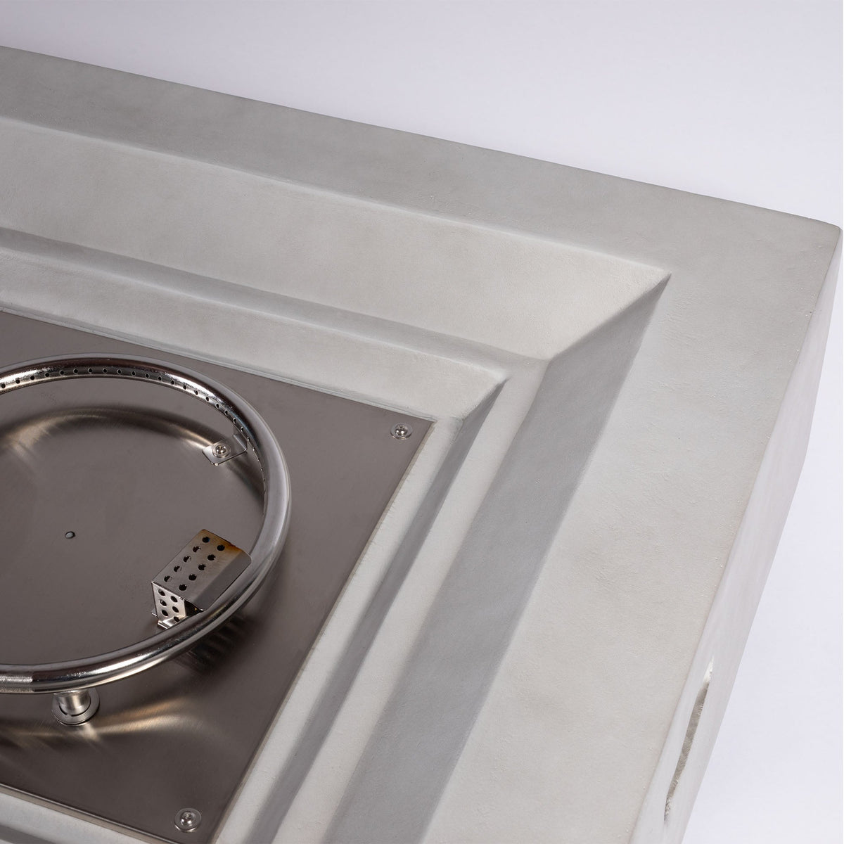 60" MgO Propane Fire Pit Table – 50,000 BTU Stainless Steel Burner, Modern Grey Finish-YOUYA