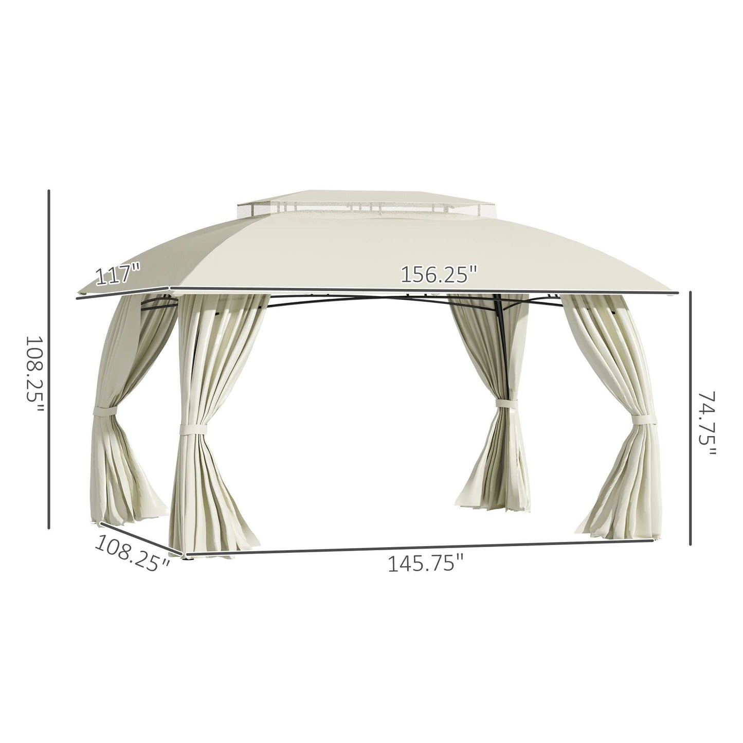 10' x 13' Outdoor Gazebo Patio Gazebo Canopy