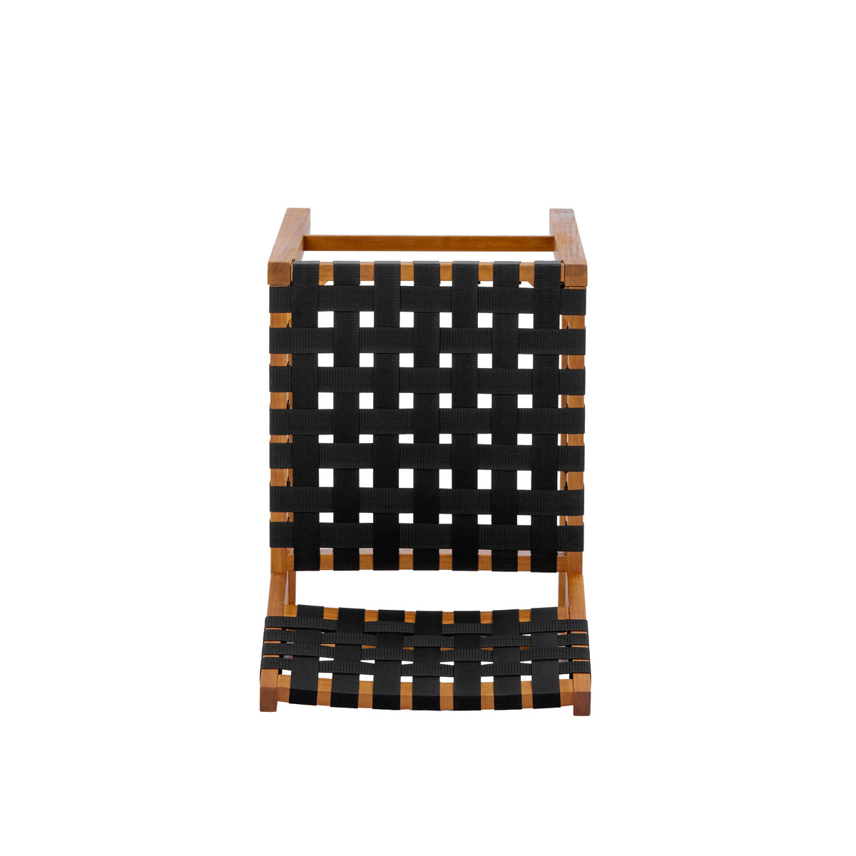 Acacia Wood Bar‑Height Patio Dining Set — 5‑Piece Square Table & Woven Bar Chairs