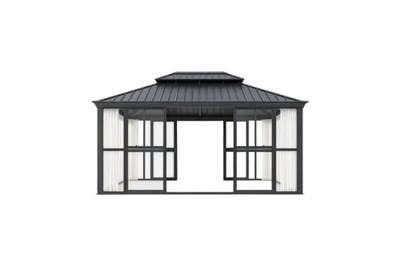 12' x 16' Vue Extra-Large Panoramic Solarium With Windows And Sliding Doors