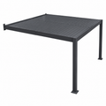 10' x 12' Wall‑Mounted Louvered Pergola
