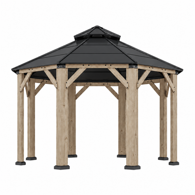 13' x 13' Octagonal Hardtop Cedar Wood Gazebo