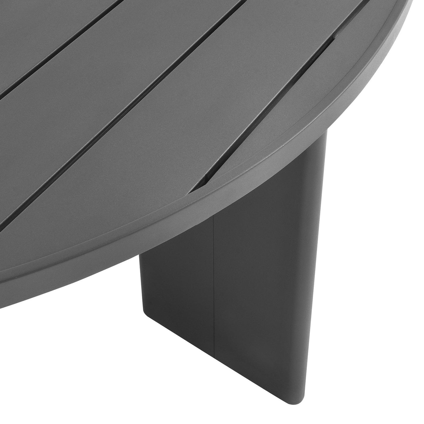 Tahoe Round Outdoor Patio Aluminum Dining Table