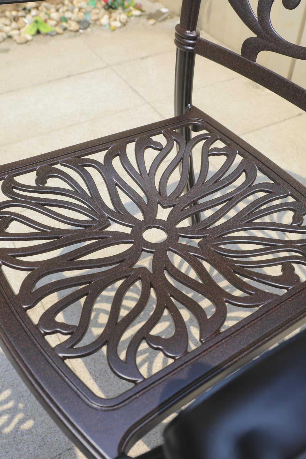 Black Aluminum Outdoor Patio Set – Complete Classic Garden Seating