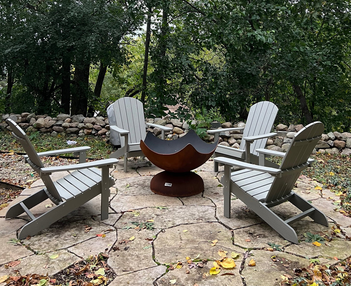 Ohio Flame “Stellar” Artisan Fire Bowl — Handcrafted Carbon Steel with Patina Finish