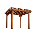 10 Ft. X 10 Ft. Traditional All Cedar Wood Outdoor Patio Pergola Shade Structure