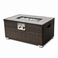 32 In. Propane Fire Pit Table, 40,000 BTU Auto-Ignition Gas Fire Table for outside Patio