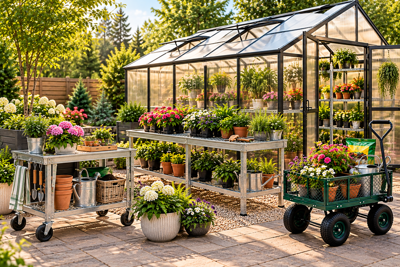 Garden Planters, Potting Benches & Carts