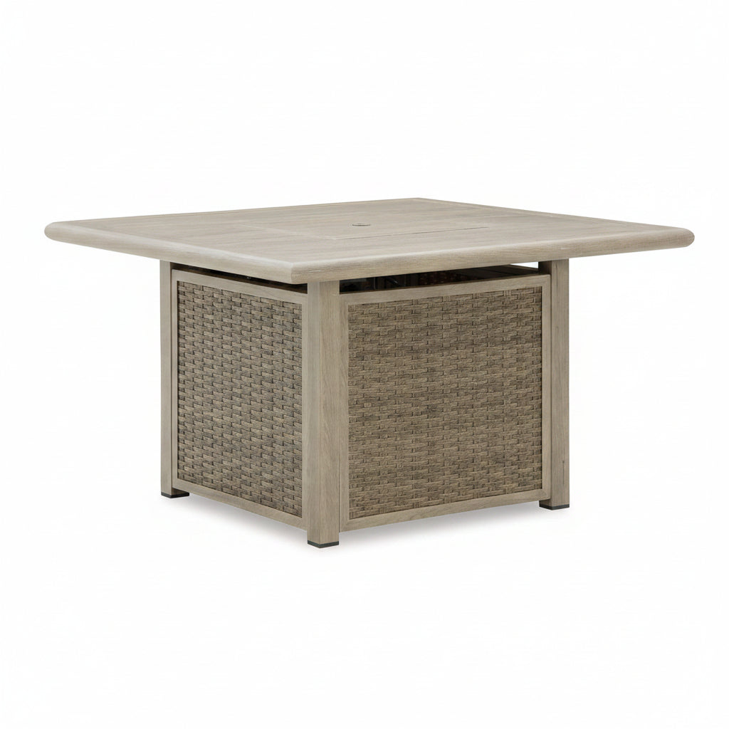 Cliff Trails - Square Fire Pit Table - Beige