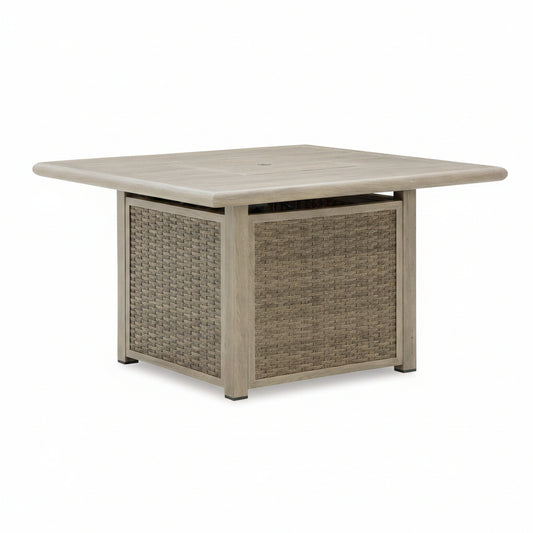 Cliff Trails - Square Fire Pit Table - Beige