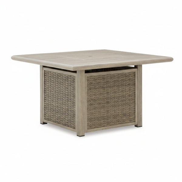 Cliff Trails - Square Fire Pit Table - Beige
