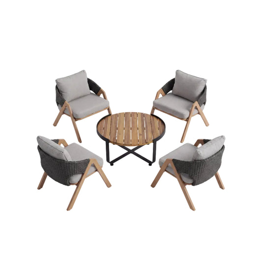 Wicker Patio Conversation Set - 4 Person