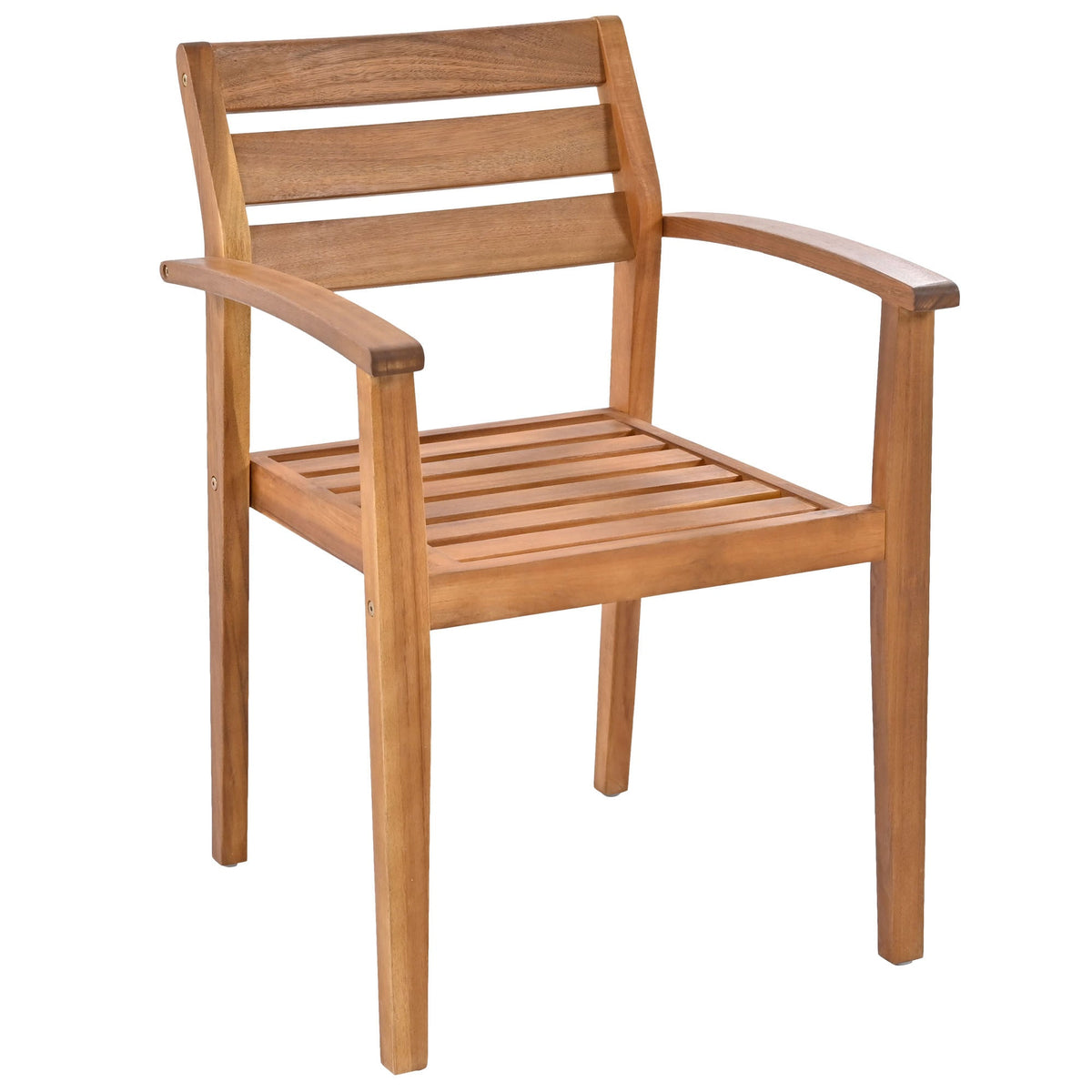 Outdoor Dining Set for 7–8 — Acacia Wood, Beige Cushions & Ergonomic Chairs