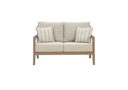 Hallow Creek - Loveseat With Cushion - Driftwood