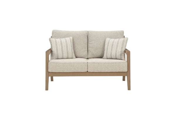 Hallow Creek - Loveseat With Cushion - Driftwood