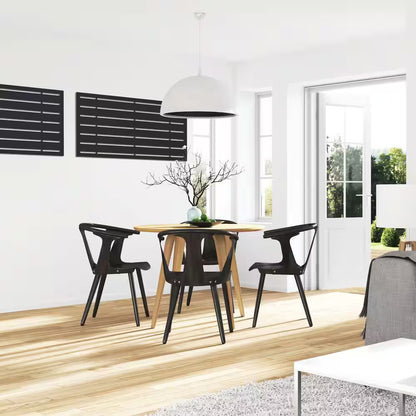 2 Ft. X 4 Ft. Boardwalk Black Polypropylene Decorative Screen Panel