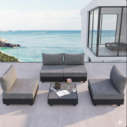 5-Piece Aluminum Patio Furniture Set