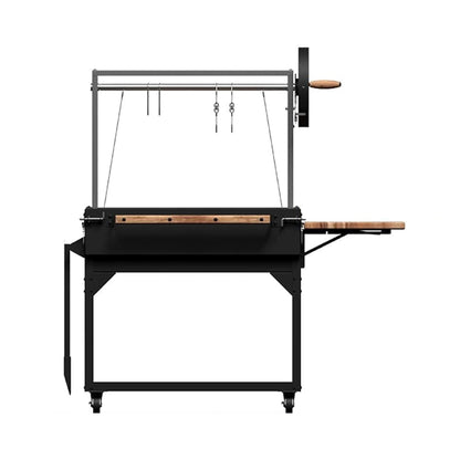 4' x 2' Heavy-Duty Argentine Santa Maria Heritage Wood Fire And Charcoal BBQ Grill