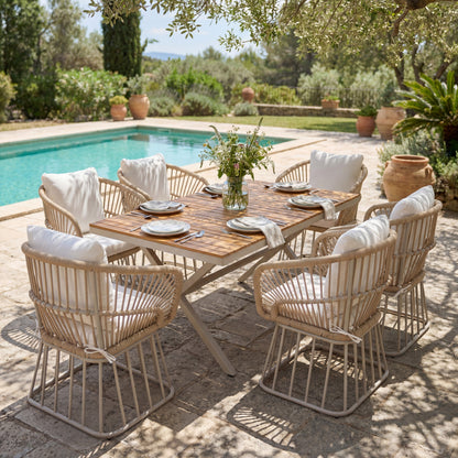 Luxury 7-Piece Teak Outdoor Dining Set