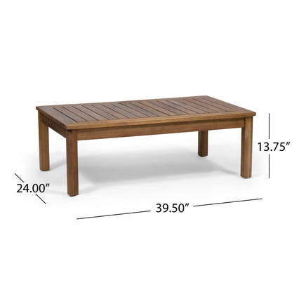 Charlotte Acacia Wood & Rope Outdoor Chat Set with Cushions – 4‑Piece