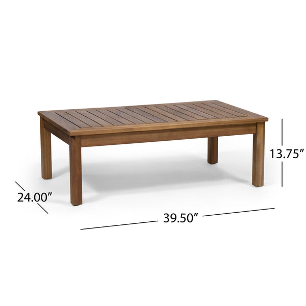 Charlotte Acacia Wood & Rope Outdoor Chat Set with Cushions – 4‑Piece