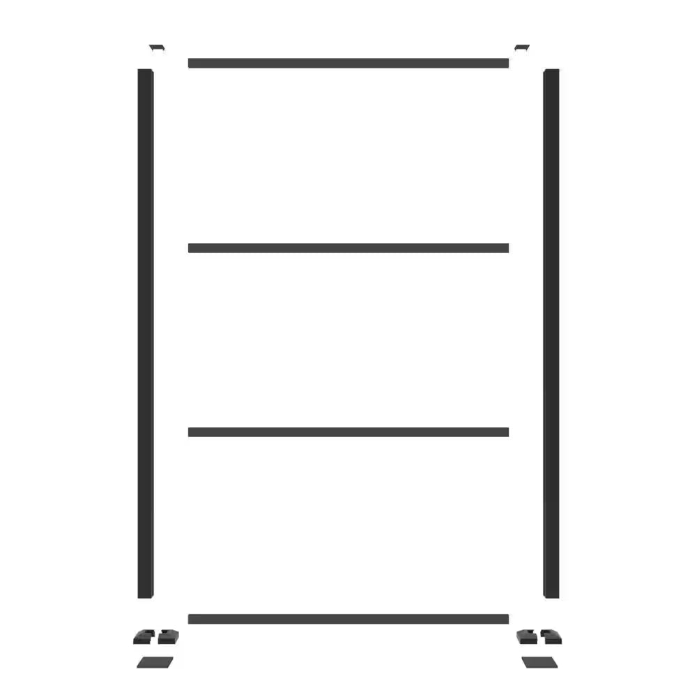 Matte Black Aluminum Decorative Screen Panel Frame Kit
