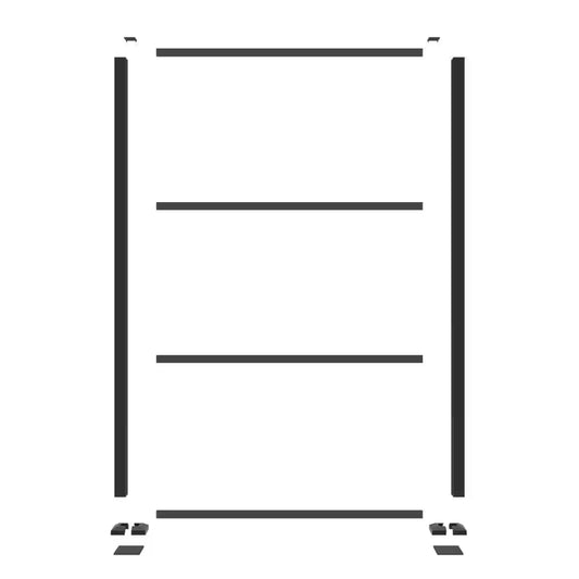Matte Black Aluminum Decorative Screen Panel Frame Kit