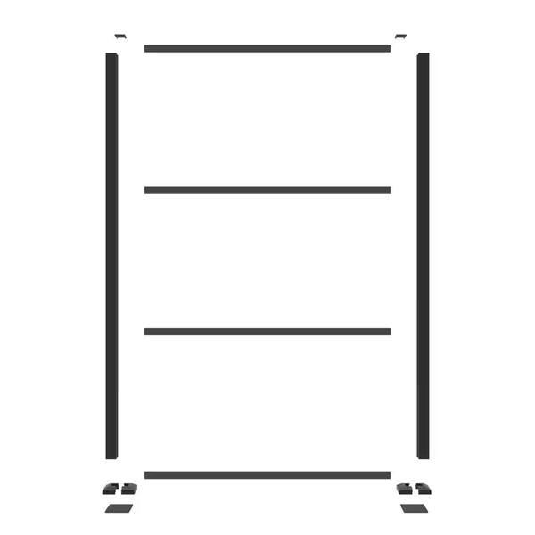 Matte Black Aluminum Decorative Screen Panel Frame Kit