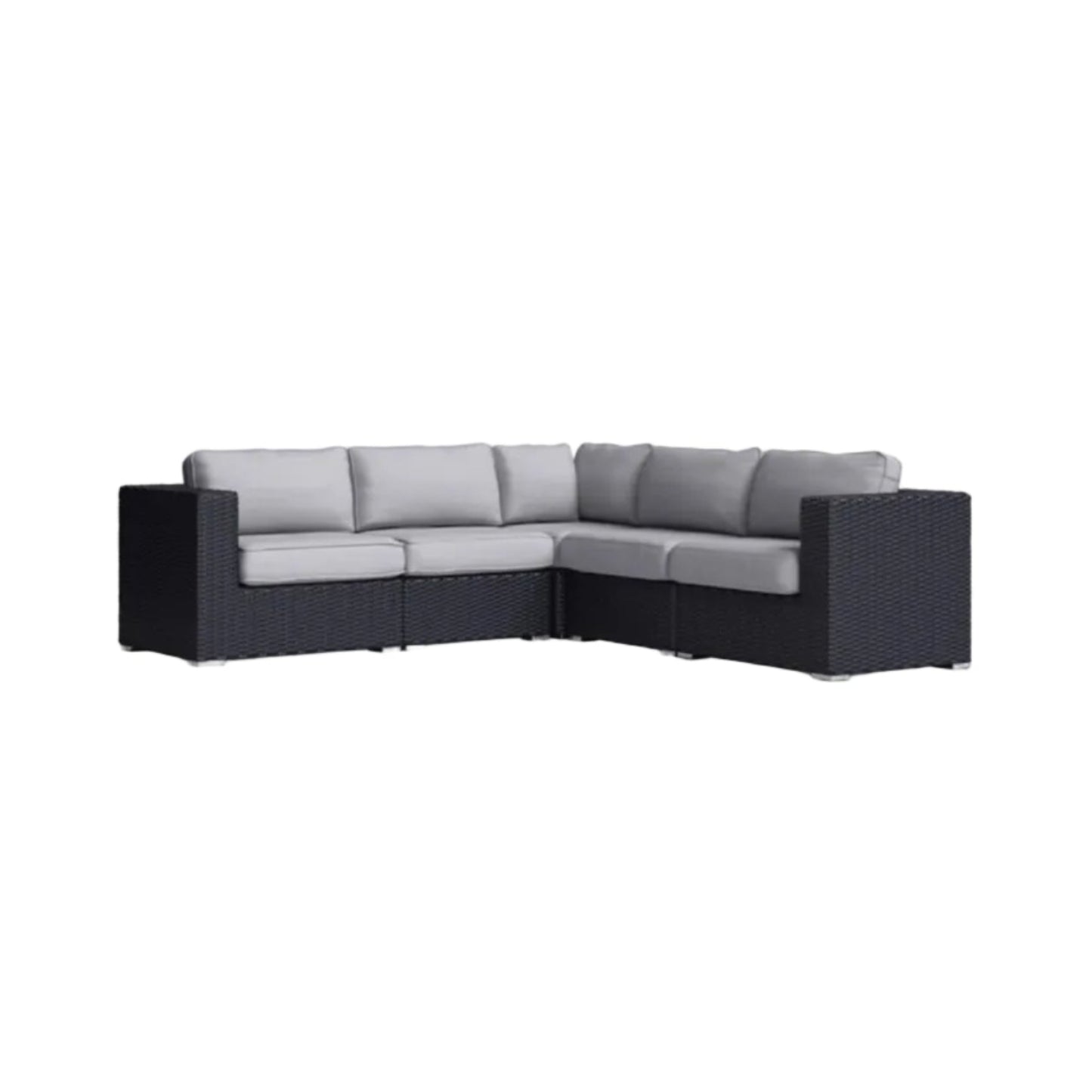 LSI Fully Assembled 94" Wicker Patio Sectional with Weather-Resistant Cushions