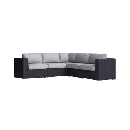 LSI Fully Assembled 94" Wicker Patio Sectional with Weather-Resistant Cushions