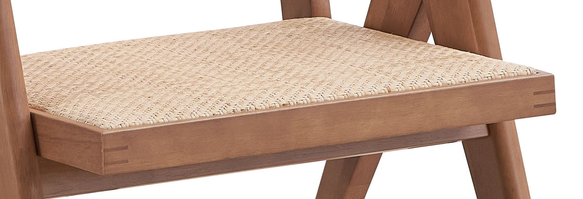 Velentina Rattan Accent Chair – Natural Woven Seat & Back Cushion with Lightweight Frame