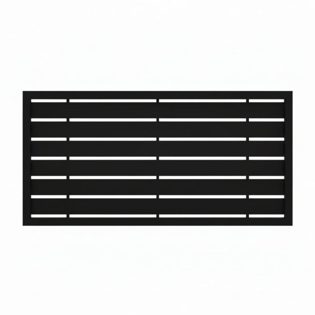 2 Ft. X 4 Ft. Boardwalk Black Polypropylene Decorative Screen Panel