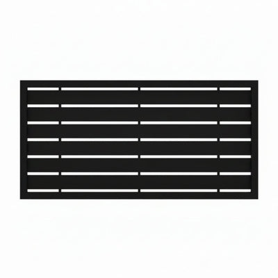 2 Ft. X 4 Ft. Boardwalk Black Polypropylene Decorative Screen Panel