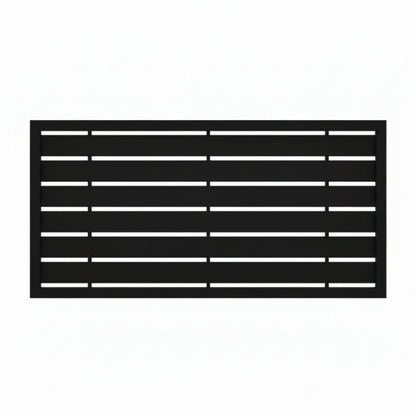 2 Ft. X 4 Ft. Boardwalk Black Polypropylene Decorative Screen Panel
