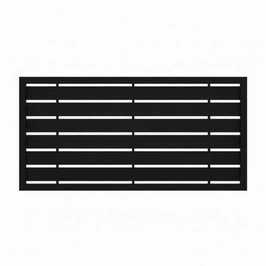 2 Ft. X 4 Ft. Boardwalk Black Polypropylene Decorative Screen Panel