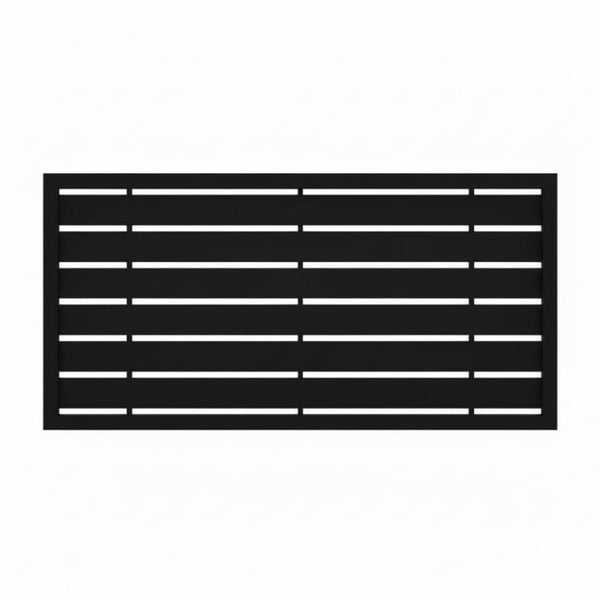 2 Ft. X 4 Ft. Boardwalk Black Polypropylene Decorative Screen Panel