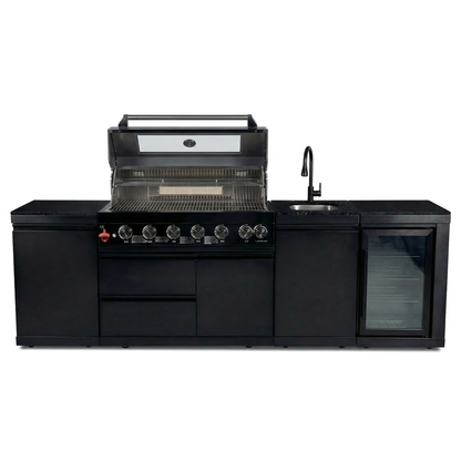 6-Burner 85000 BTU Deluxe Stainless Steel Propane Gas Outdoor Kitchen Grill