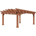 10' × 12' Cedar Wood Pergola Gazebo – Premium Arched Roof & Weather‑Resistant