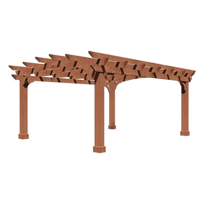 Alora Premium 10X12 FT Outdoor All-Season Backyard Patio Cedar Wood Gazebo Pergola With Arched Roof