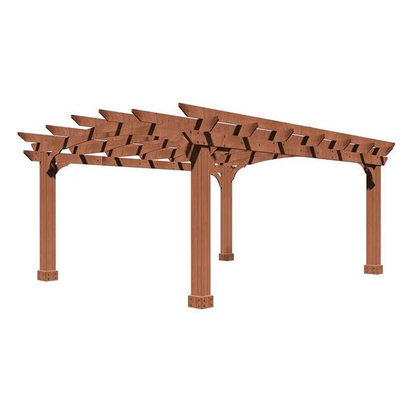Alora Premium 10X12 FT Outdoor All-Season Backyard Patio Cedar Wood Gazebo Pergola With Arched Roof