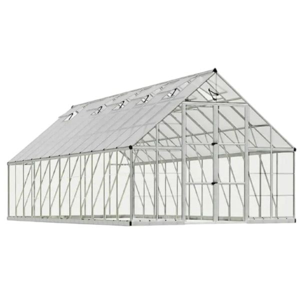 10' x 24' Heavy-Duty Walk-In Greenhouse – Polycarbonate Panels, Aluminum Frame & Built-In Gutter System (SAK58472)