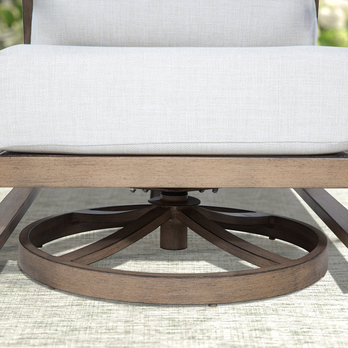 Hamarto 6 Pieces Aluminum Patio Swivel Chair Set With Ottoman