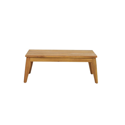 Hueber 4‑Piece Acacia Wood Outdoor Chat Set with Rope Detailing & Water‑Resistant Cushions