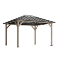 10' x 12' Hardtop Gazebo with Fir Wood Frame