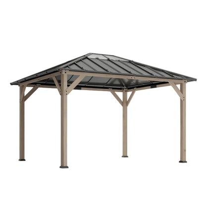 Hardtop Gazebo with Fir Wood Frame