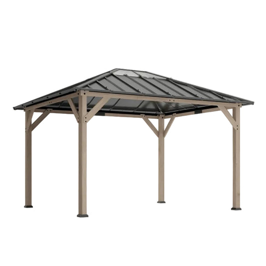 10' x 12' Hardtop Gazebo with Fir Wood Frame