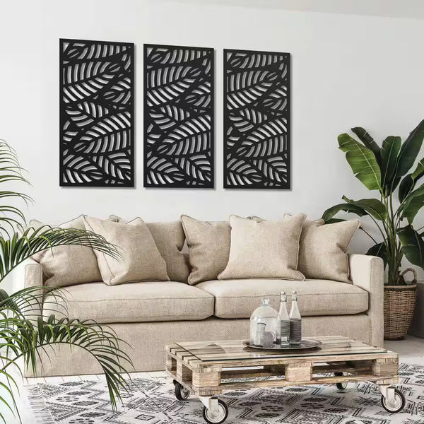 2 Ft. X 4 Ft. Sanibel Black Polypropylene Decorative Screen Panel