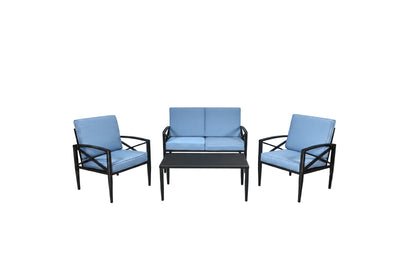 Aimee Lii 4 Piece Patio Furniture Set Aluminum Frame Cushioned Sofa