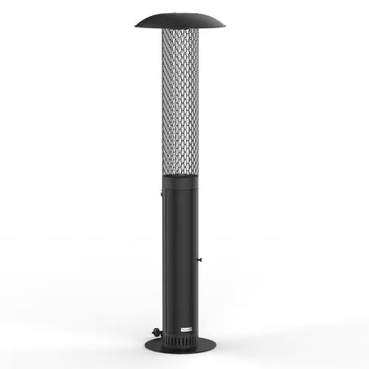 58,500 BTU Steel Wood Pellet Freestanding Patio Heater with Wheels-Black