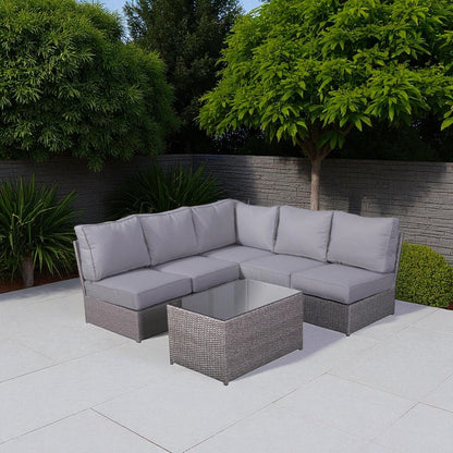 Fully Assembled 4-Person Patio Seating Set with Cushions